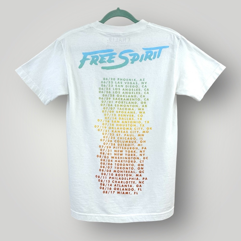 Khalid‎ Free Spirit 2019 Tour T Shirt Mens Small White Graphic Concert Tee